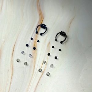 2 Sets Magnetic Septum Nose Ring Horseshoe Fake Nose Ring Hoop Non-Piercing 316L
